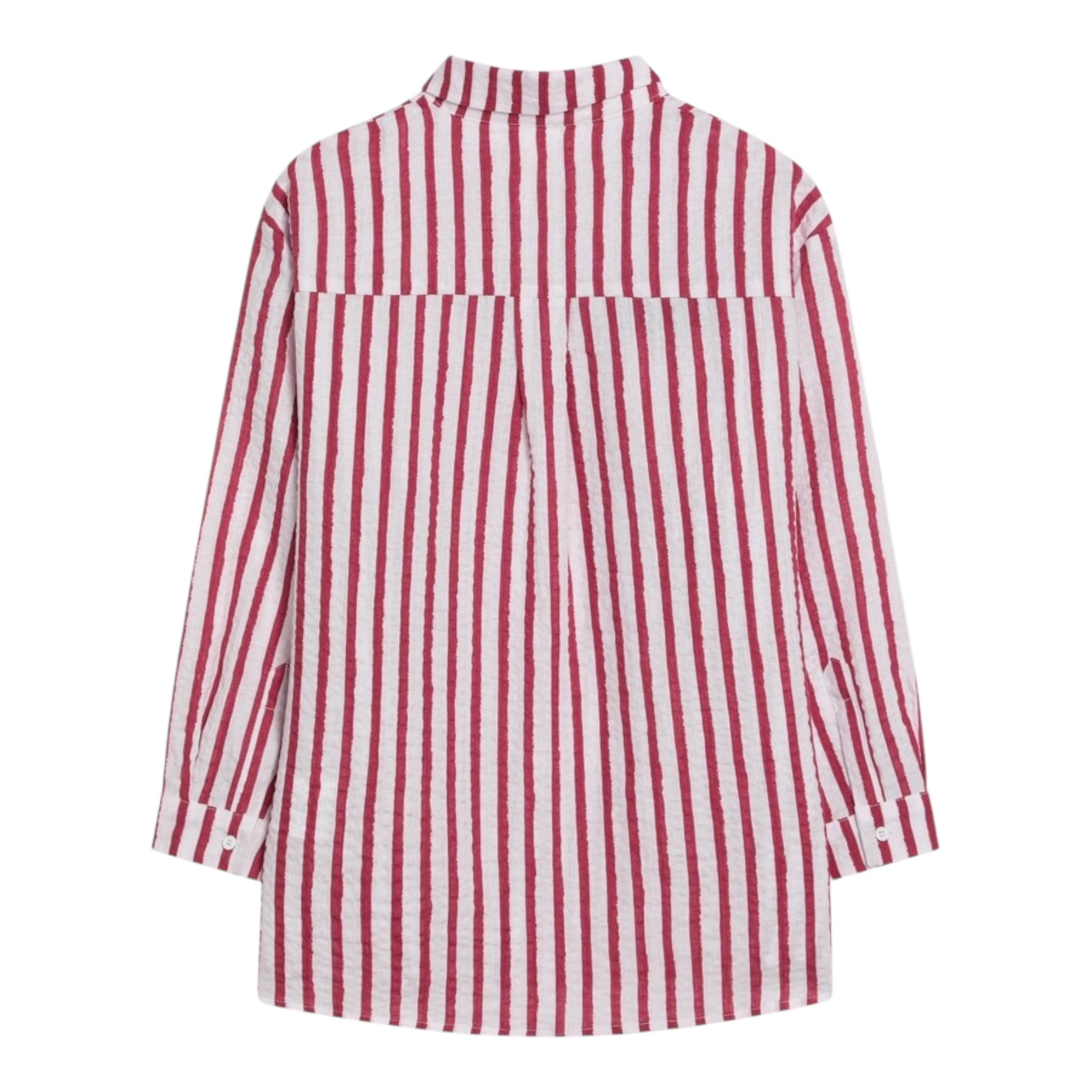 Dou Dou Camicia Tinta Unita con Fantasia A Righe per Bambina DW5P30X BIANCO DOU DOU 