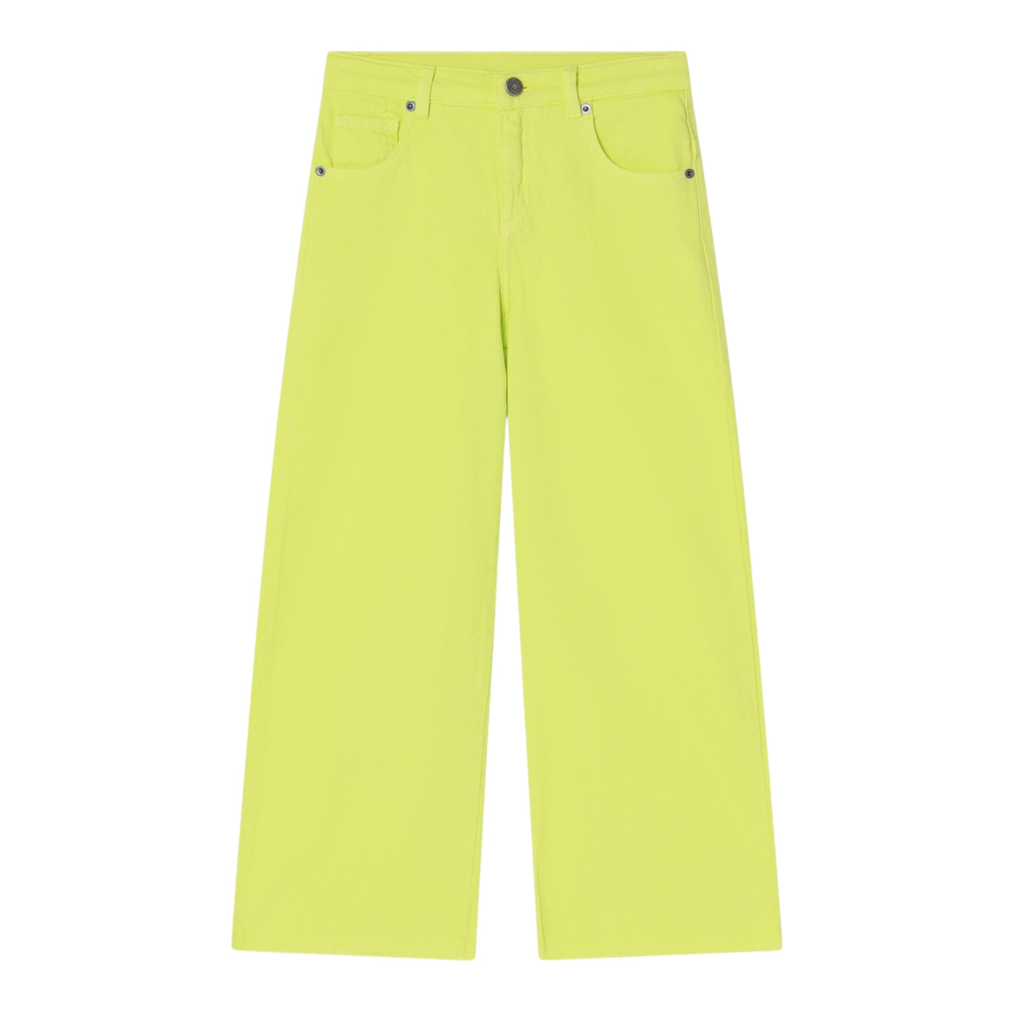 Dou Dou Jeans Tinta Unita Modello Palazzo per Bambina DW6P10 VERDE DOU DOU 