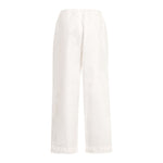 Dou Dou Pantalone Tinta Unita con Logo per Bambina DW6P71X PANNA DOU DOU 