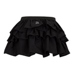 Dou Dou Gonna Tinta Unita con Balze E Elastico In Vita per Bambina DW7A61 NERO DOU DOU 