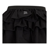 Dou Dou Gonna Tinta Unita con Balze E Elastico In Vita per Bambina DW7A61 NERO DOU DOU 