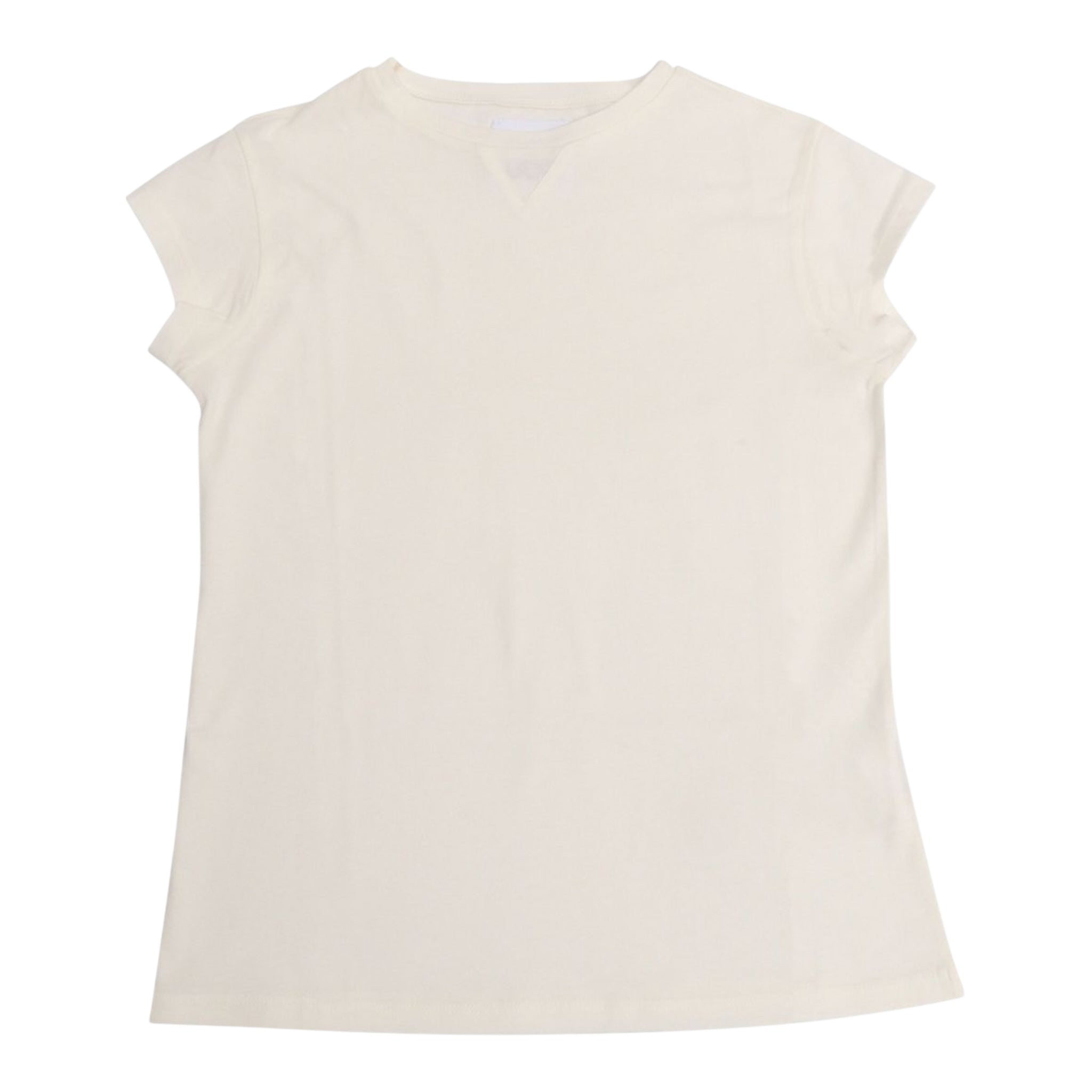 Dou Dou T-Shirt Girocollo Tinta Unita per Bambina DW8A11 BIANCO DOU DOU 