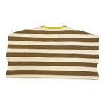 Dou Dou T-Shirt Girocollo Bicolore con Fantasia A Righe per Bambina DW8A21 BIANCO/BEIGE DOU DOU 