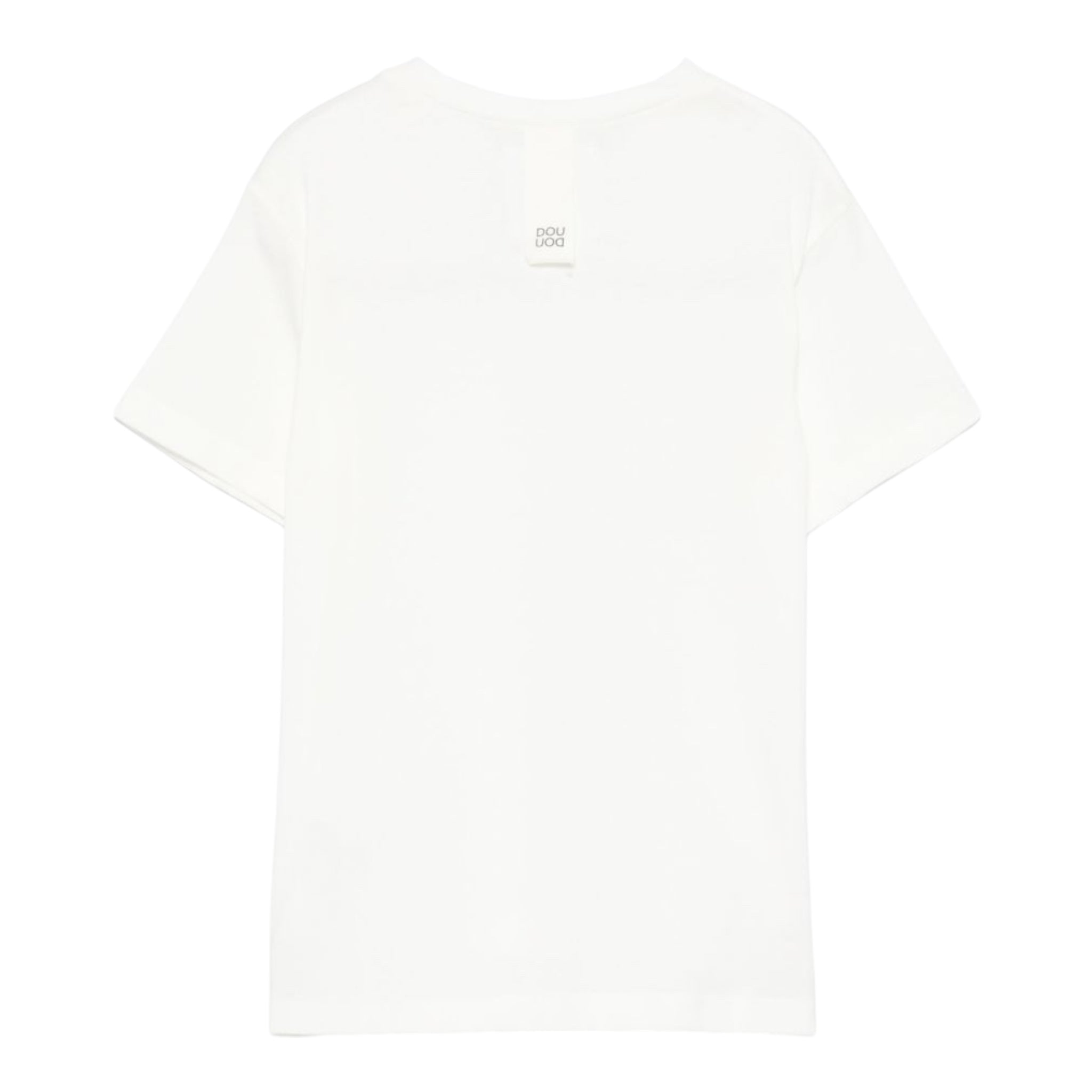 Dou Dou T-Shirt Girocollo Tinta Unita per Bambina DW8P41X BIANCO DOU DOU 