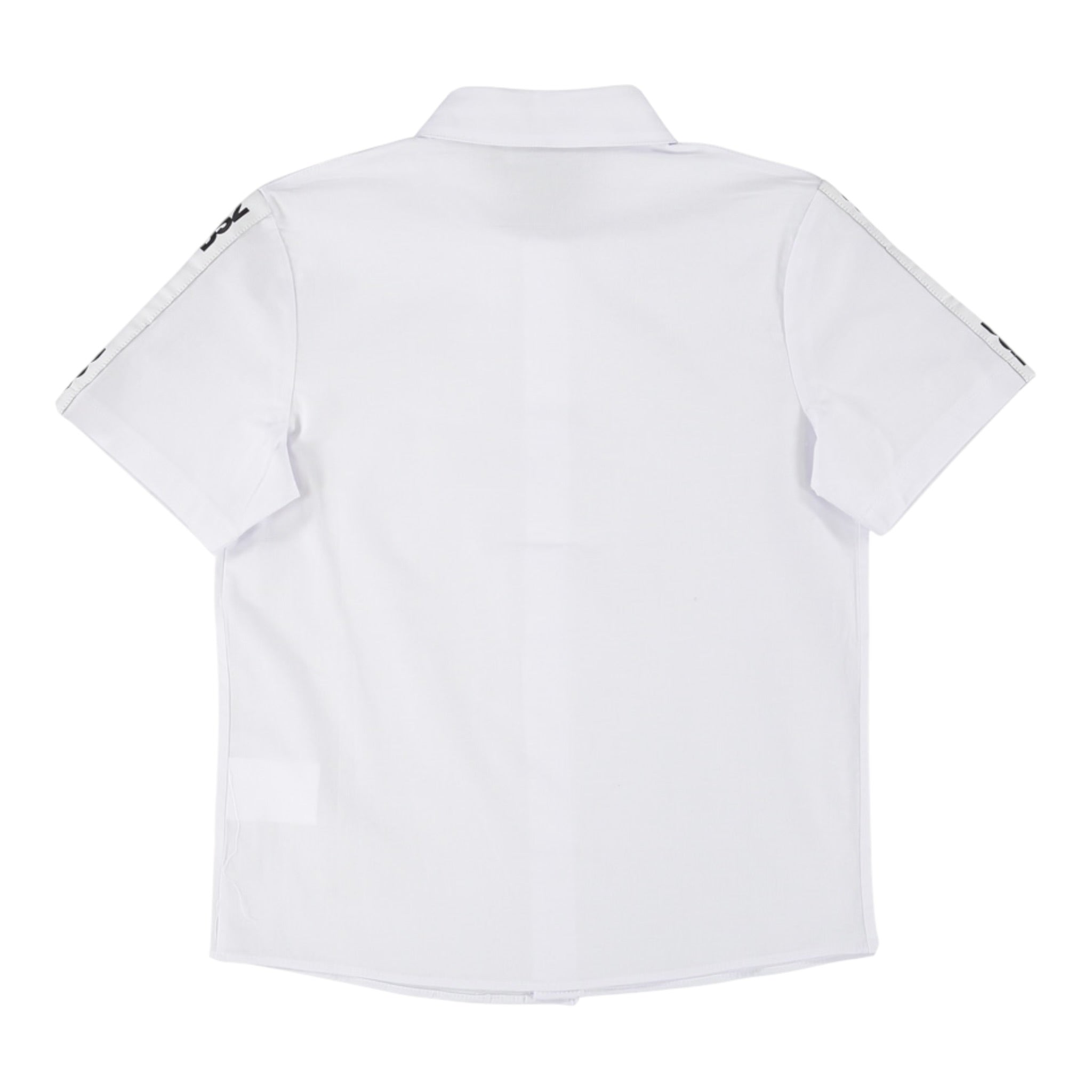 Dropseason2 Camicia Mezza Manica Tinta Unita con Logo per Bambino K048 BIANCO DROPSEASON2 