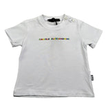 Dsquared2 T-Shirt Girocollo Tinta Unita con Logo per Neonato 1296M00007 BIANCO DSQUARED2 