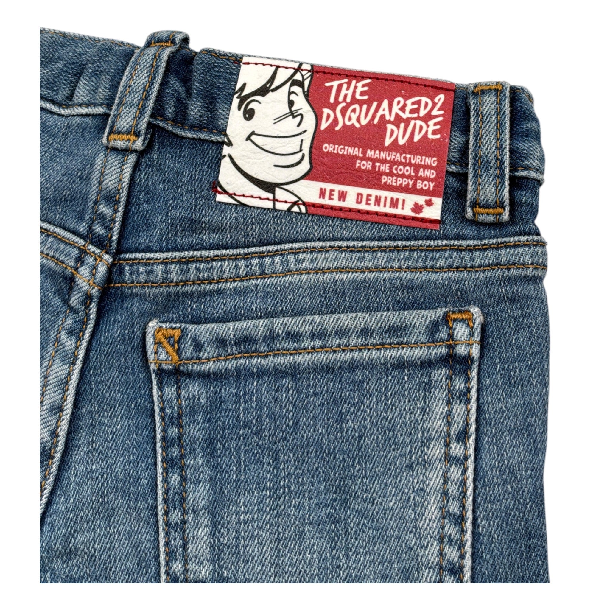 Dsquared2 Bermuda tinta unita In Denim Azzurro per Bambino DQ00WGJX AZZURRO DSQUARED2 
