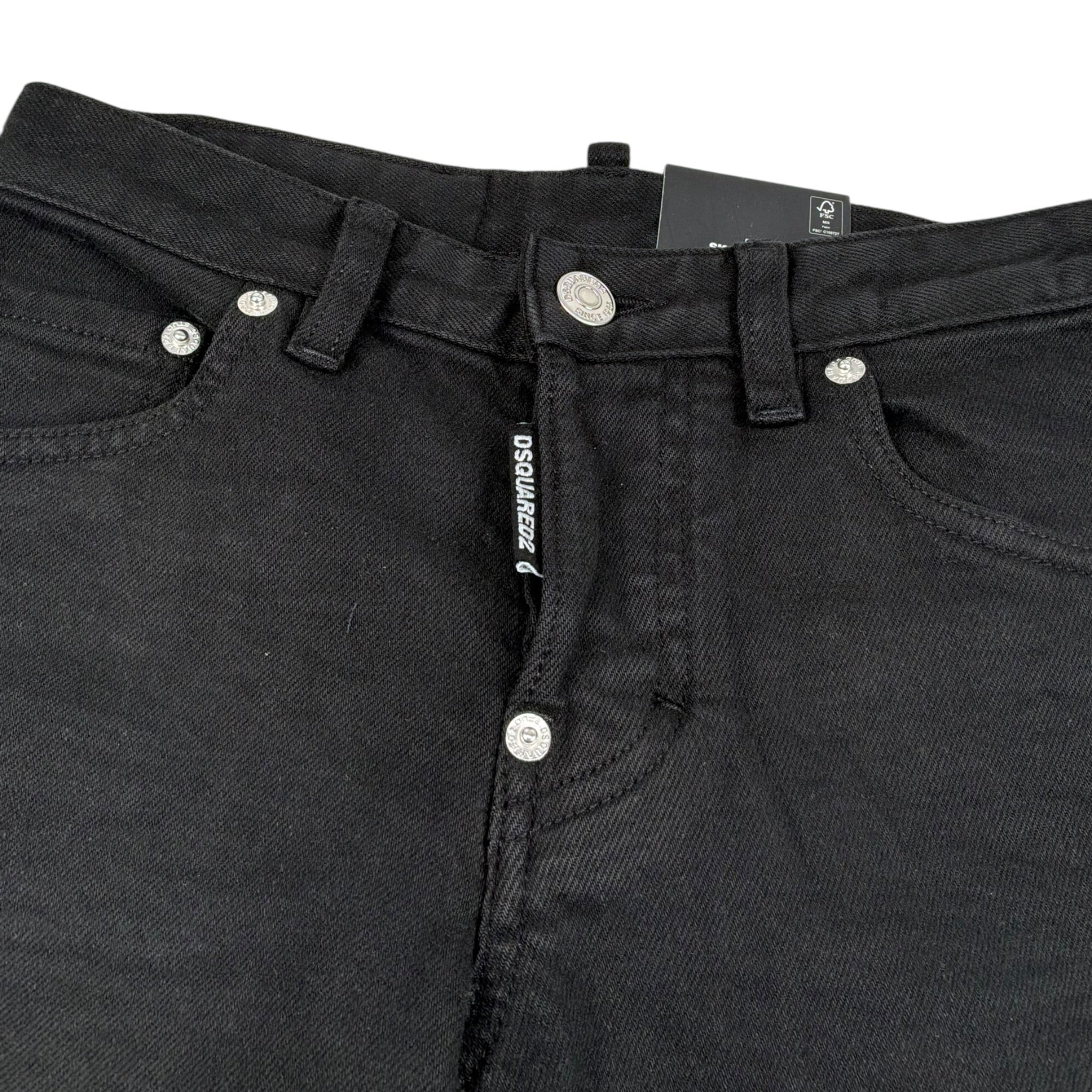 Dsquared2 Jeans Tinta Unita con 5 Tasche per Bambino DQ2060 NERO DSQUARED2 