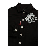Dsquared2 Giacca In Denim Tinta Unita con Stampa per Bambino DQ2132X NERO DSQUARED2 