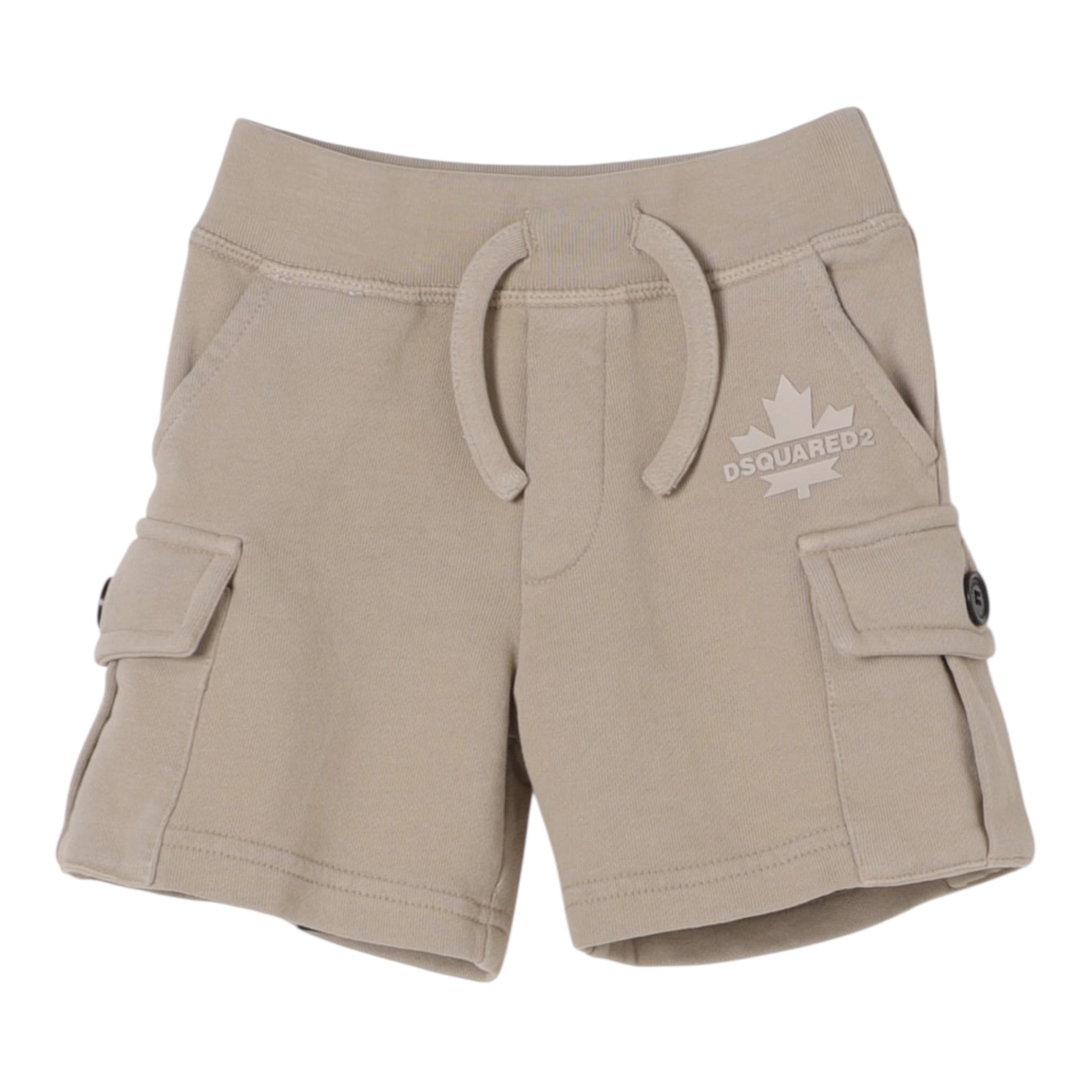 Dsquared2 Bermuda tinta unita con Elastico In Vita Beige per Bambino DQ2872J BEIGE DSQUARED2 