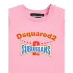 Dsquared2 Completo 2 Pezzi T-Shirt-Short tinta unita Rosa per Neonata DQ2877 ROSA DSQUARED2 
