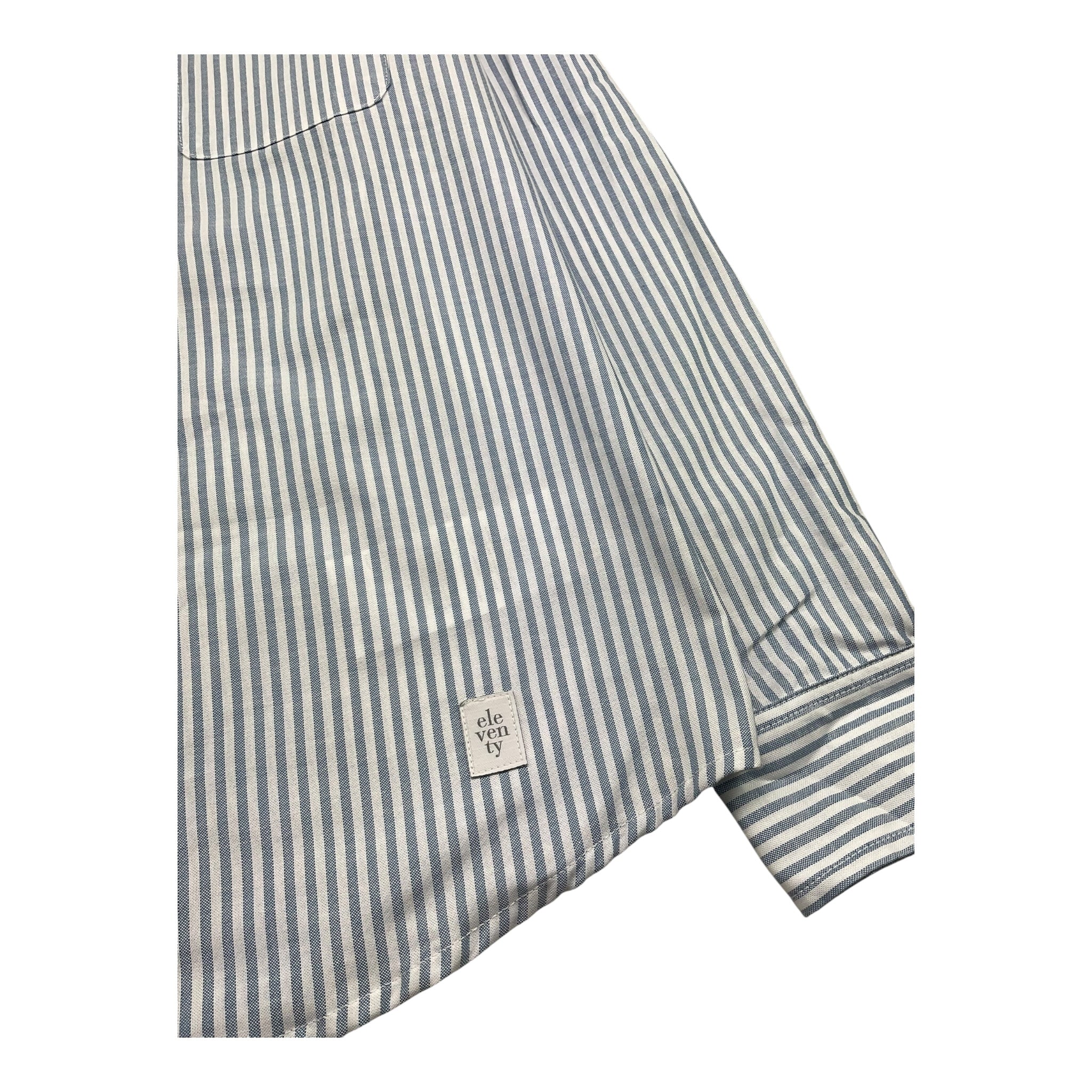 Eleventy Camicia Manica Lunga Fantasia A Righe per Bambino EW5P40 BIANCO/AZZURRO ELEVENTY 