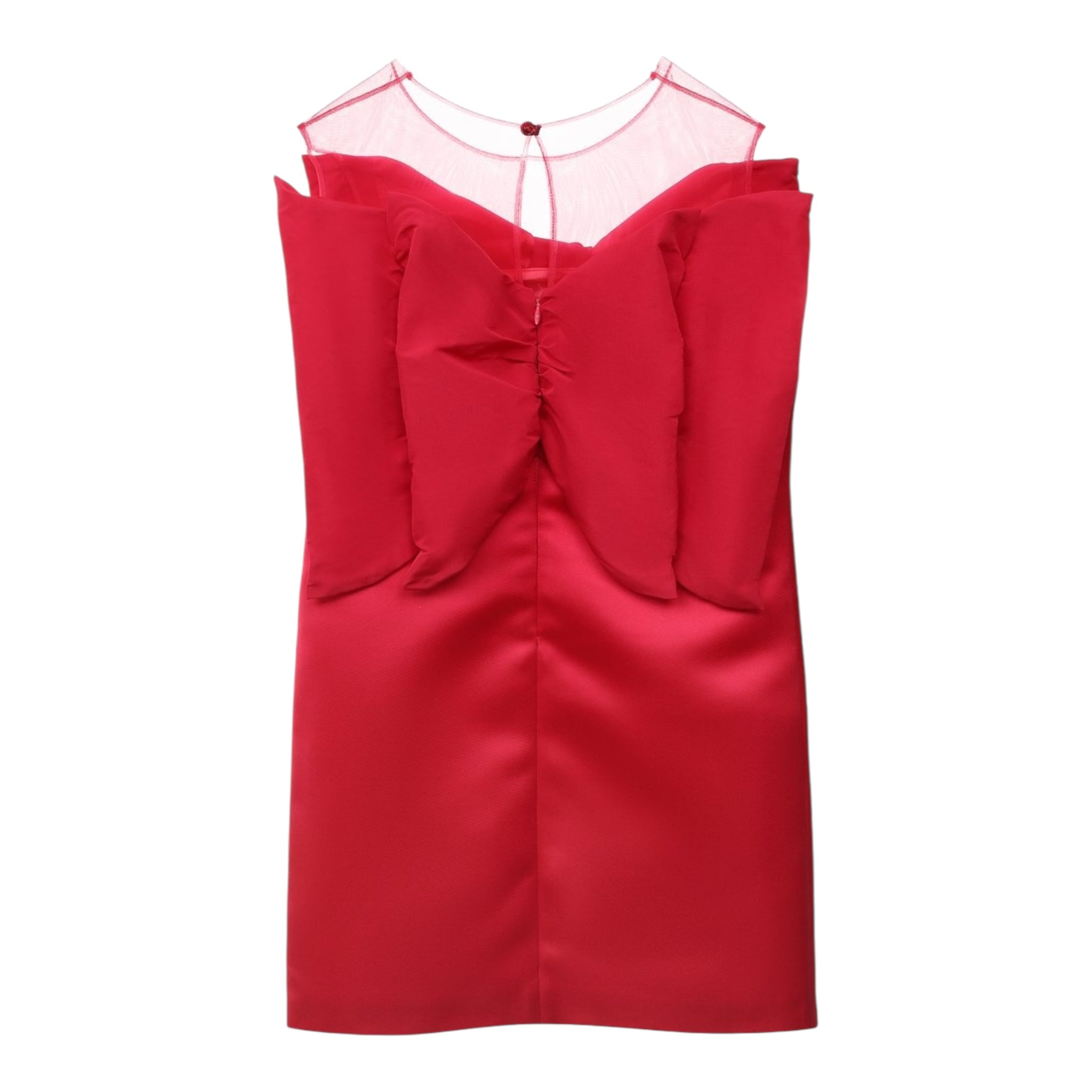 Elisabetta Franchi Abito Giromanica con Fiocco Tinta Unita per Bambina EFAB451 FUXIA ELISABETTA FRANCHI 