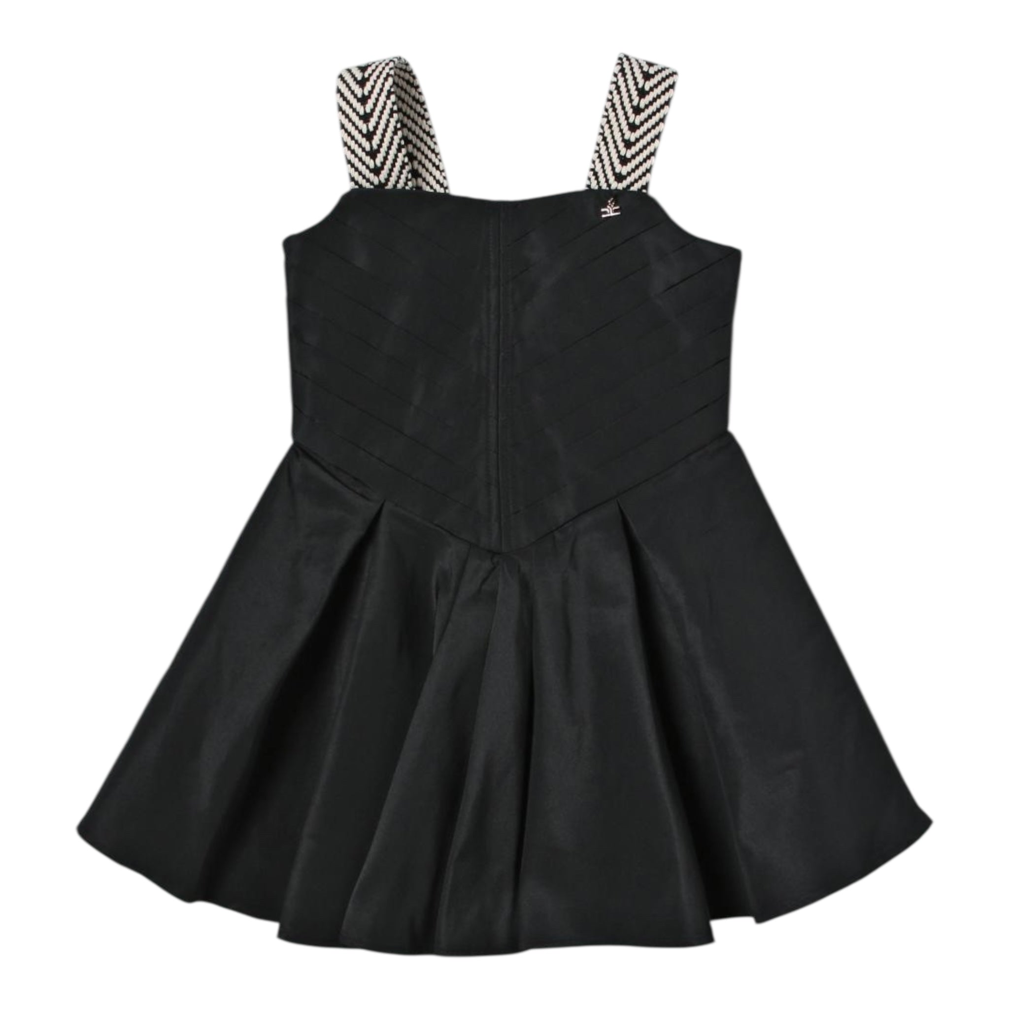 Elisabetta Franchi Abito Tinta Unita A Bretelle per Bambina EFAB473 NERO ELISABETTA FRANCHI 