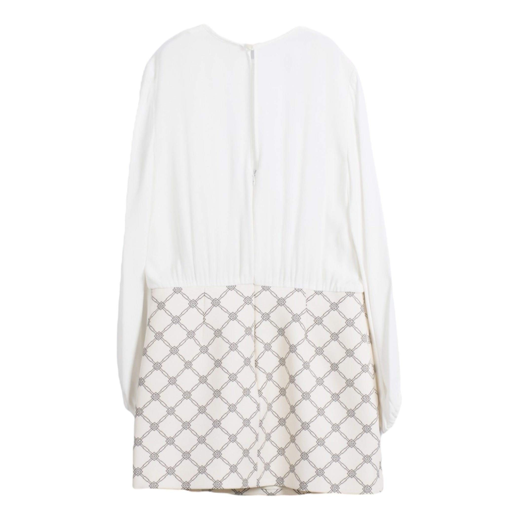 Elisabetta Franchi Abito Manica Lunga con Stampe Logo per Bambina EFAB589 BIANCO ELISABETTA FRANCHI 
