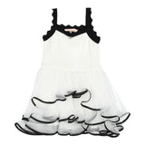 Elisabetta Franchi Abito Bretelline Tinta Unita con Tulle per Bambina EFAB594 BIANCO ELISABETTA FRANCHI 