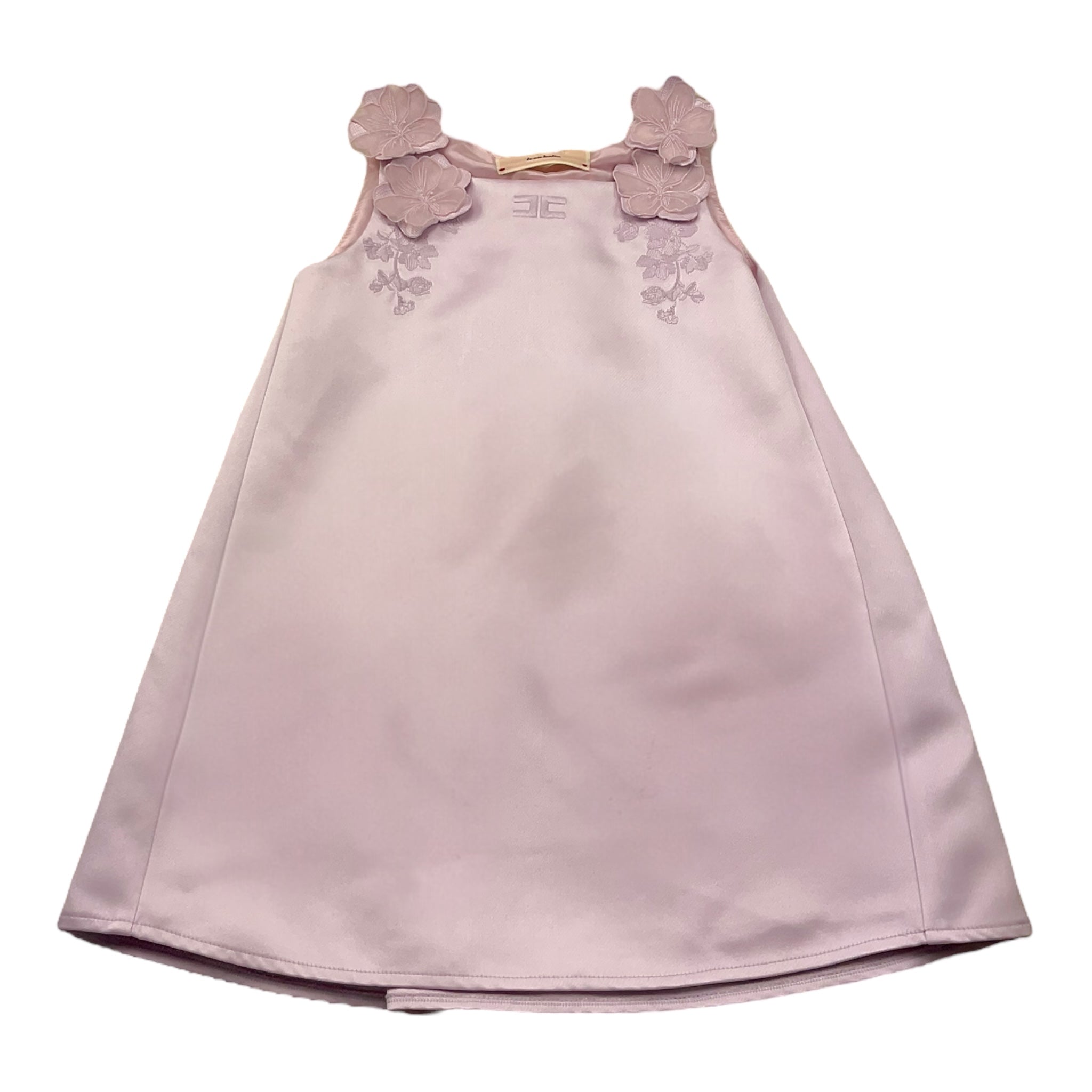 Elisabetta Franchi Abito Giromanica Tinta Unita con Applicazioni per Bambina EFAB614 LILLA ELISABETTA FRANCHI 