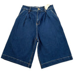 Elisabetta Franchi Short Bermuda Tinta Unita In Denim per Bambina EFBE071 BLU ELISABETTA FRANCHI 