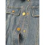 Elisabetta Franchi camicia Manica Lunga Tinta Unita In Denim per Bambina EFGB123XXXX AZZURRO ELISABETTA FRANCHI 
