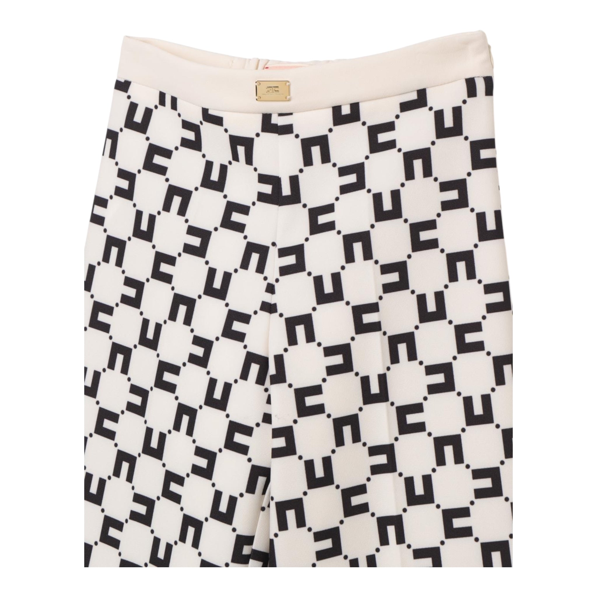 Elisabetta Franchi Pantalone Tinta Unita Modello Palazzo per Bambina EFPA230 PANNA ELISABETTA FRANCHI 