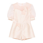 Elisabetta Franchi tuta intera tinta unita con trasparenze per Bambina EFPA286 ROSA ELISABETTA FRANCHI 
