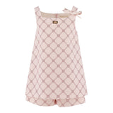Elisabetta Franchi Abito Giromanica Tinta Unita con Stampa per Bambina EFTA099 ROSA ELISABETTA FRANCHI 