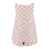 Elisabetta Franchi Abito Giromanica Tinta Unita con Stampa per Bambina EFTA099 ROSA ELISABETTA FRANCHI 