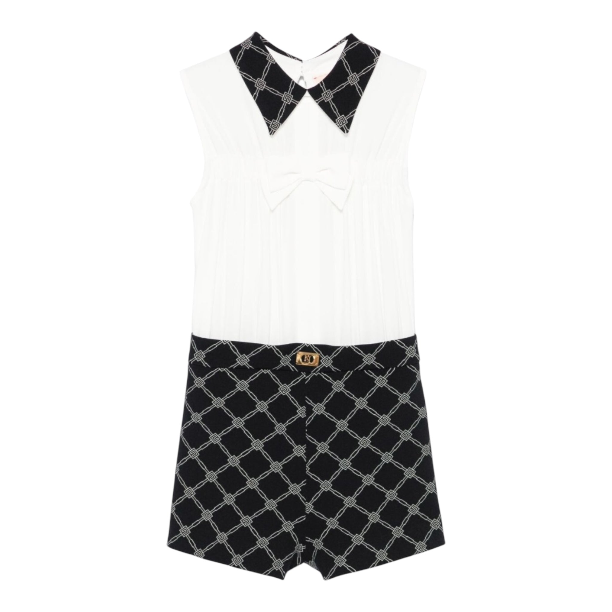 Elisabetta Franchi Tuta Giromanica Bicolore per Bambina EFTA100 BIANCO/NERO ELISABETTA FRANCHI 