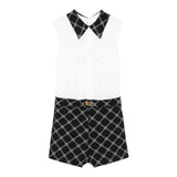 Elisabetta Franchi Tuta Giromanica Bicolore per Bambina EFTA100X BIANCO/NERO ELISABETTA FRANCHI 