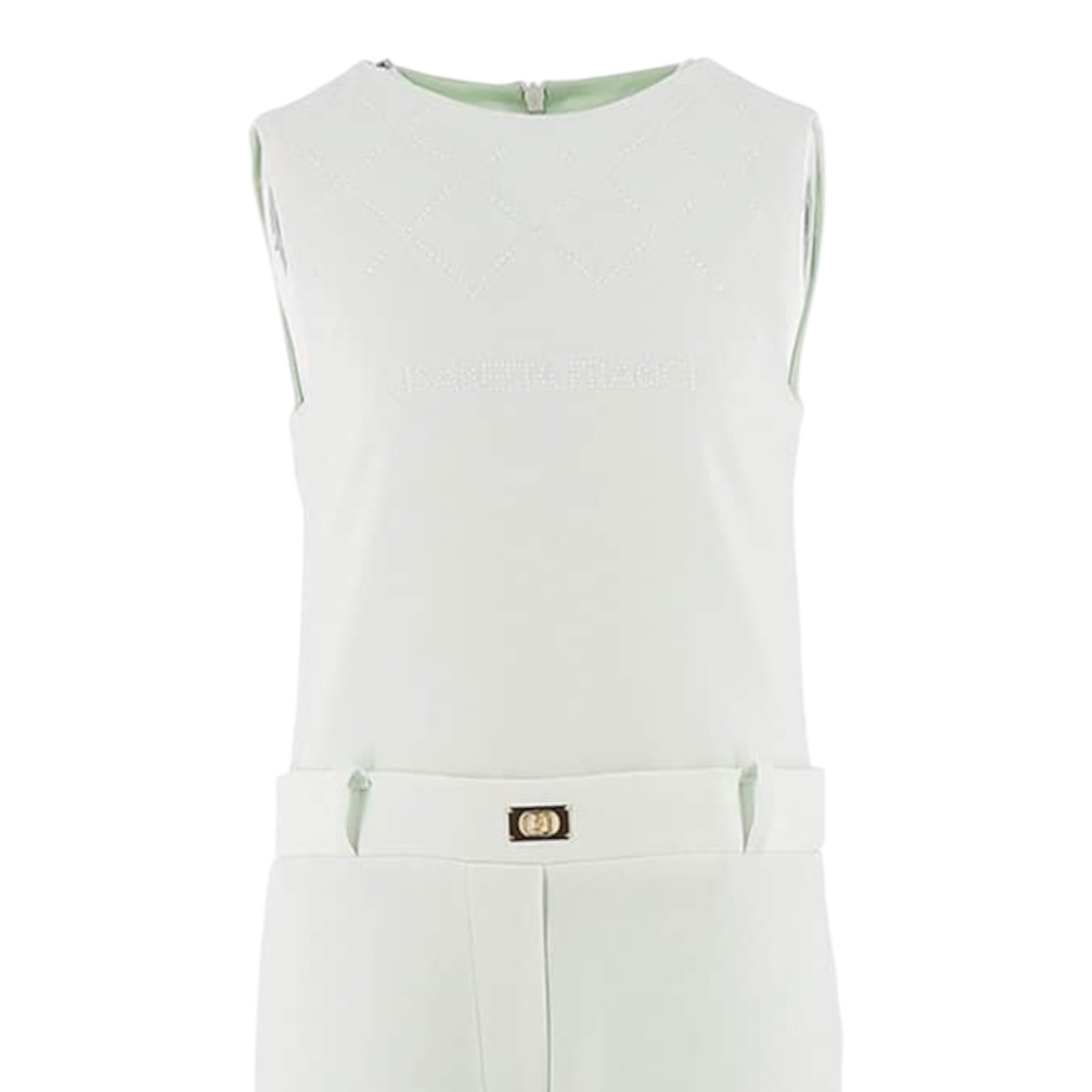 Elisabetta Franchi Tuta Intera Giromanica Tinta Unita per Bambina EFTA106 VERDE ACQUA ELISABETTA FRANCHI 