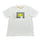 Elisabetta Franchi T-Shirt Girocollo Tinta Unita con Logo per Bambina EFTS185 BIANCO ELISABETTA FRANCHI 