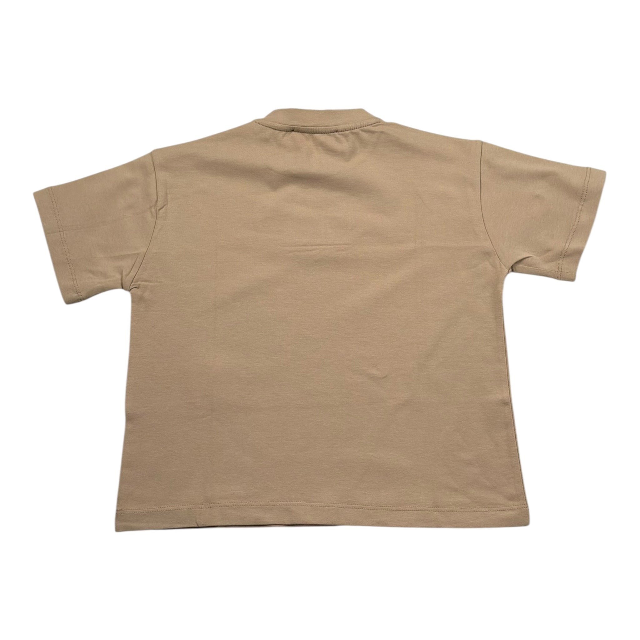 Elisabetta Franchi T-Shirt Tinta Unita con Logo per Bambina EFTS207 SABBIA ELISABETTA FRANCHI 