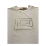 Elisabetta Franchi T-Shirt Girocollo Tinta Unita con Trafori per Bambina EFTS228 PANNA ELISABETTA FRANCHI 