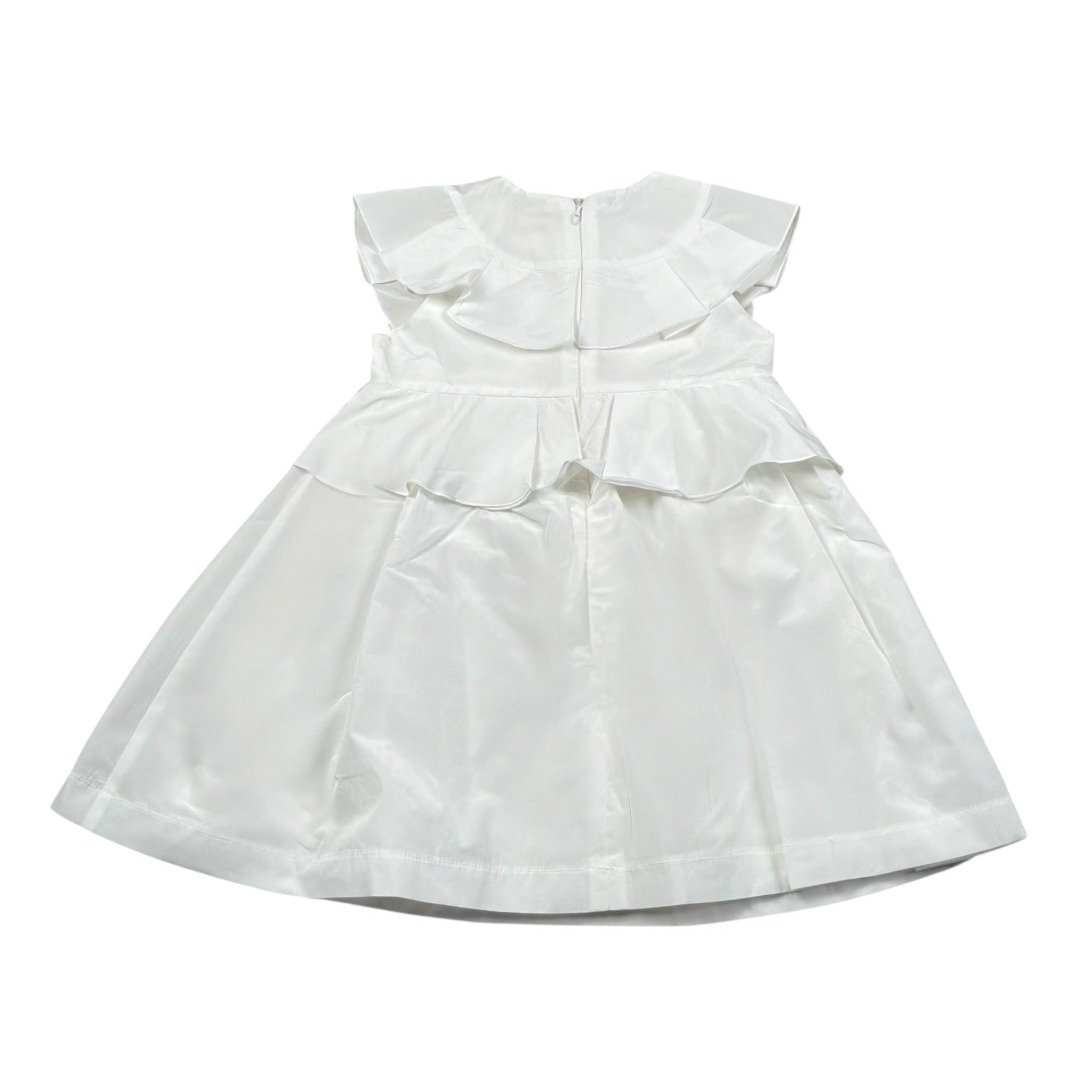 Elisabetta Franchi Abito Tinta Unita con Rouches per Bambina EGAB198XJ BIANCO ELISABETTA FRANCHI 