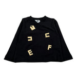 Elisabetta Franchi Shirt Girocollo tinta unita con Stampa Nero per Neonata EGTS072 NERO ELISABETTA FRANCHI 
