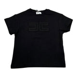 Elisabetta Franchi T-Shirt Girocollo Tinta Unita con Stampa per Neonata EGTS66 NERO ELISABETTA FRANCHI 