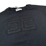 Elisabetta Franchi T-Shirt Girocollo Tinta Unita con Stampa per Neonata EGTS66 NERO ELISABETTA FRANCHI 