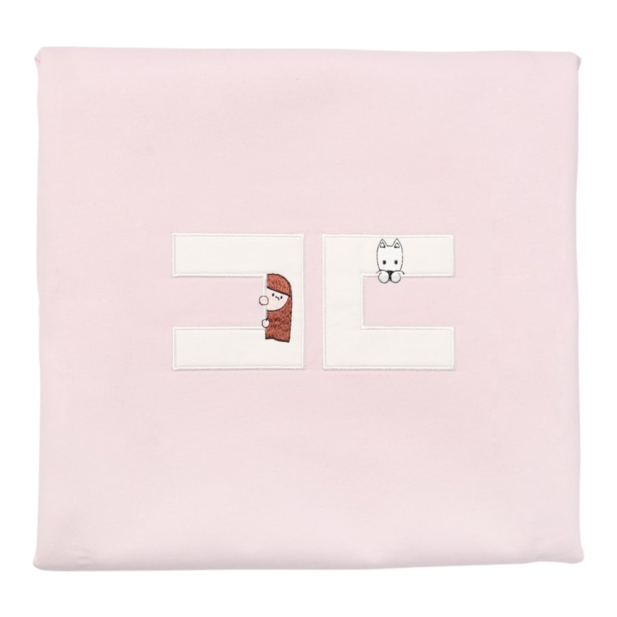 Elisabetta Franchi Coperta Tinta Unita con Logo per Neonata ENCO072 ROSA ELISABETTA FRANCHI 