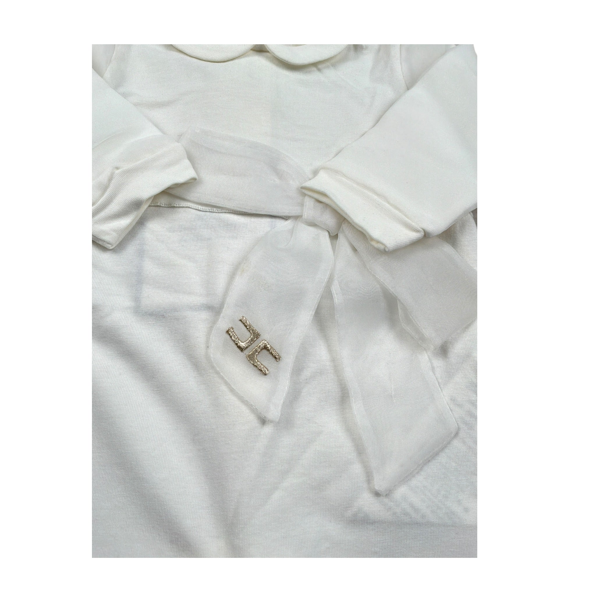 Elisabetta Franchi Tutina Manica Lunga tinta unita Bianco per Neonata ENTU50 BIANCO ELISABETTA FRANCHI 