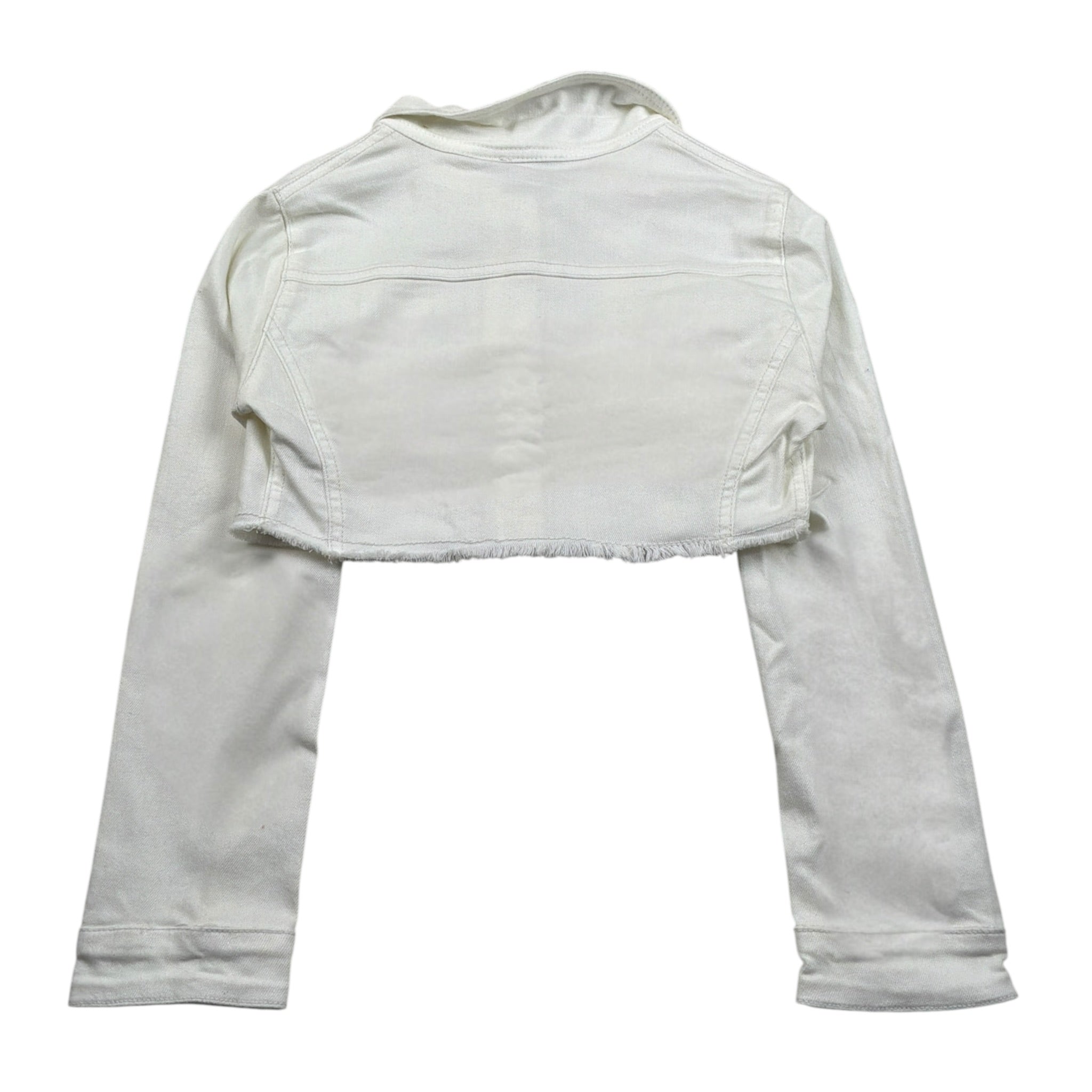 Elsy Giubbino tinta unita In Denim Bianco per Bambina LUPO BIANCO ELSY 