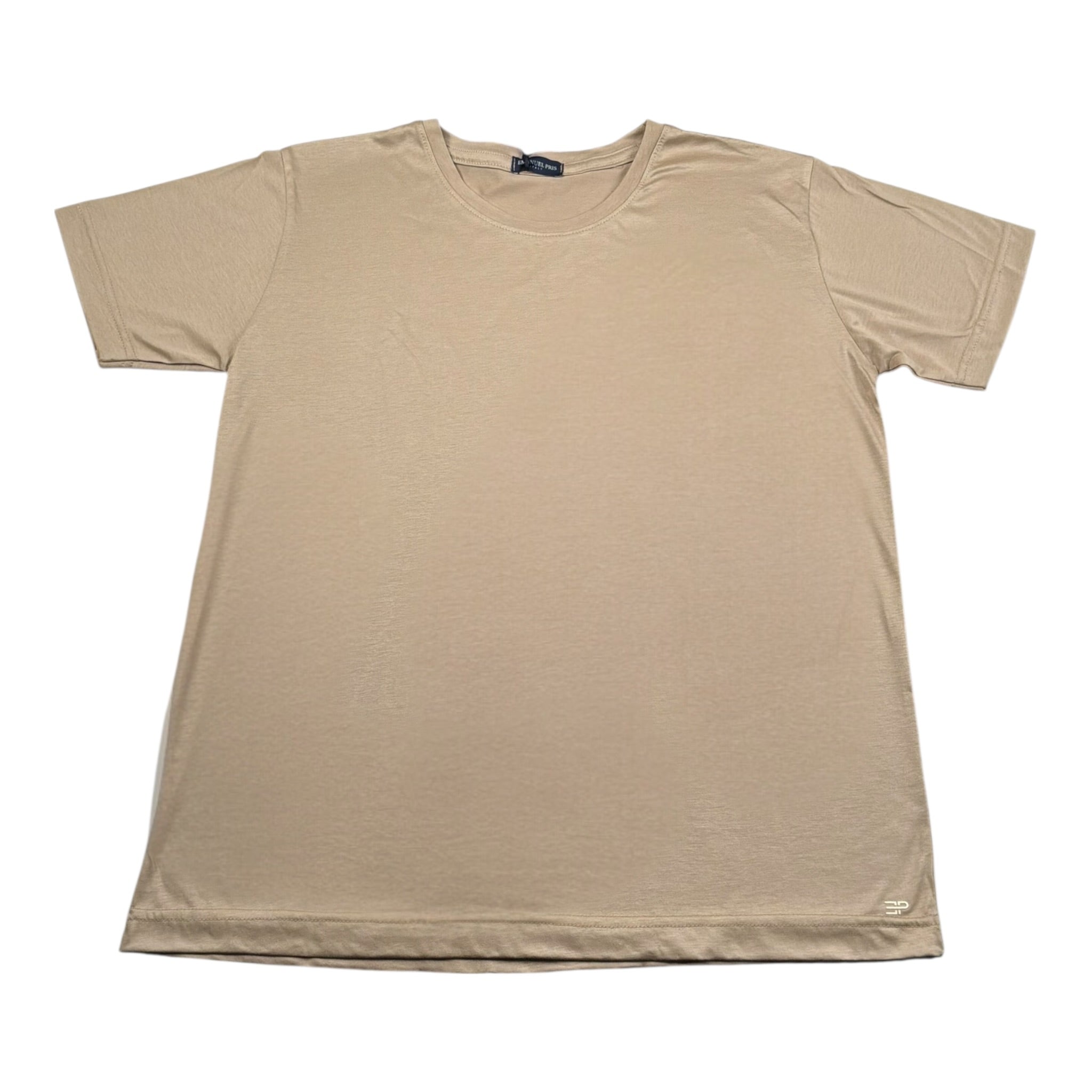 Emanuel Pris T-Shirt Girocollo Tinta Unita  per Bambino ETS3136RX CAMMELLO EMANUEL PRIS 