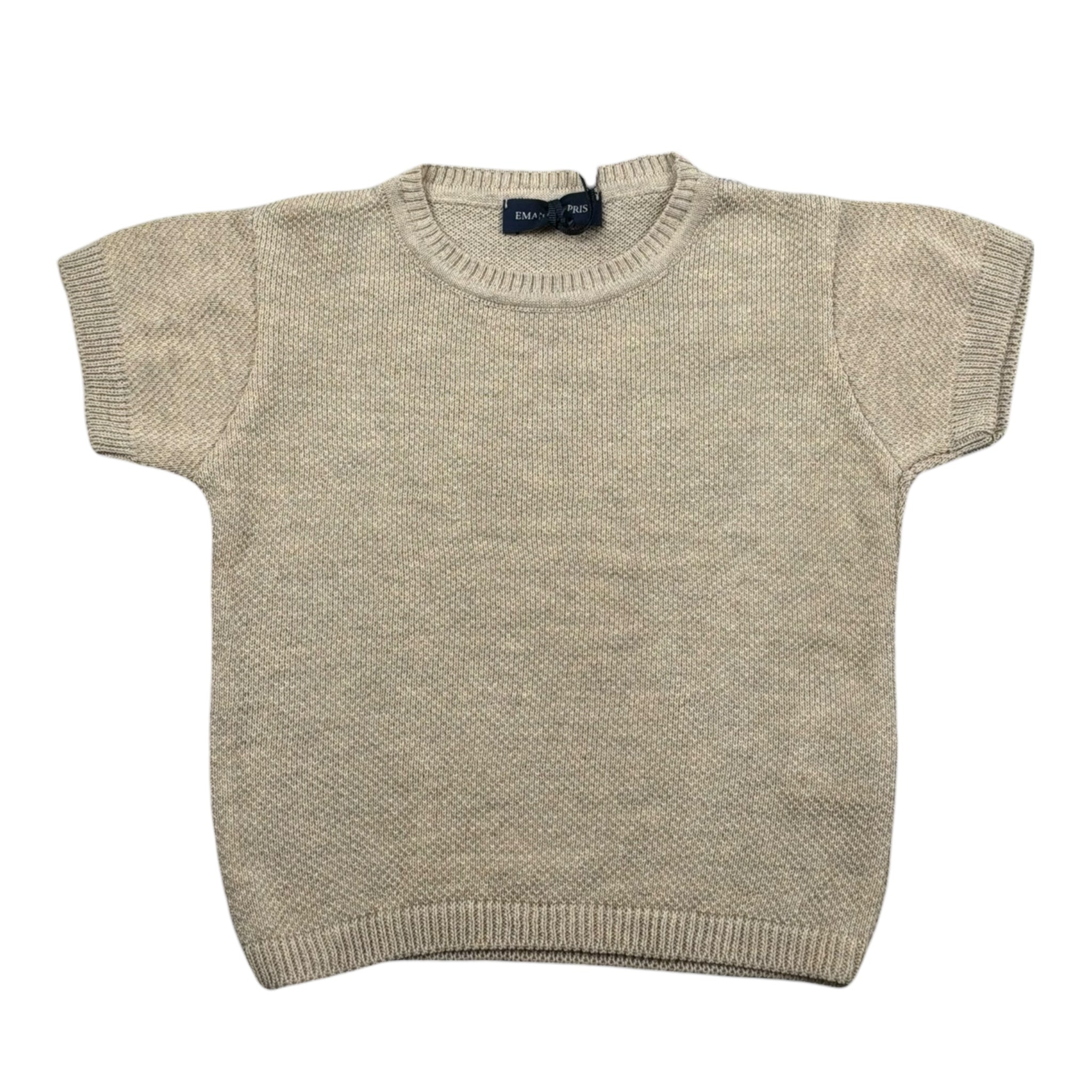 Emanuel Pris T-Shirt Girocollo Tinta Unita per Neonato ETS3143 BEIGE EMANUEL PRIS 