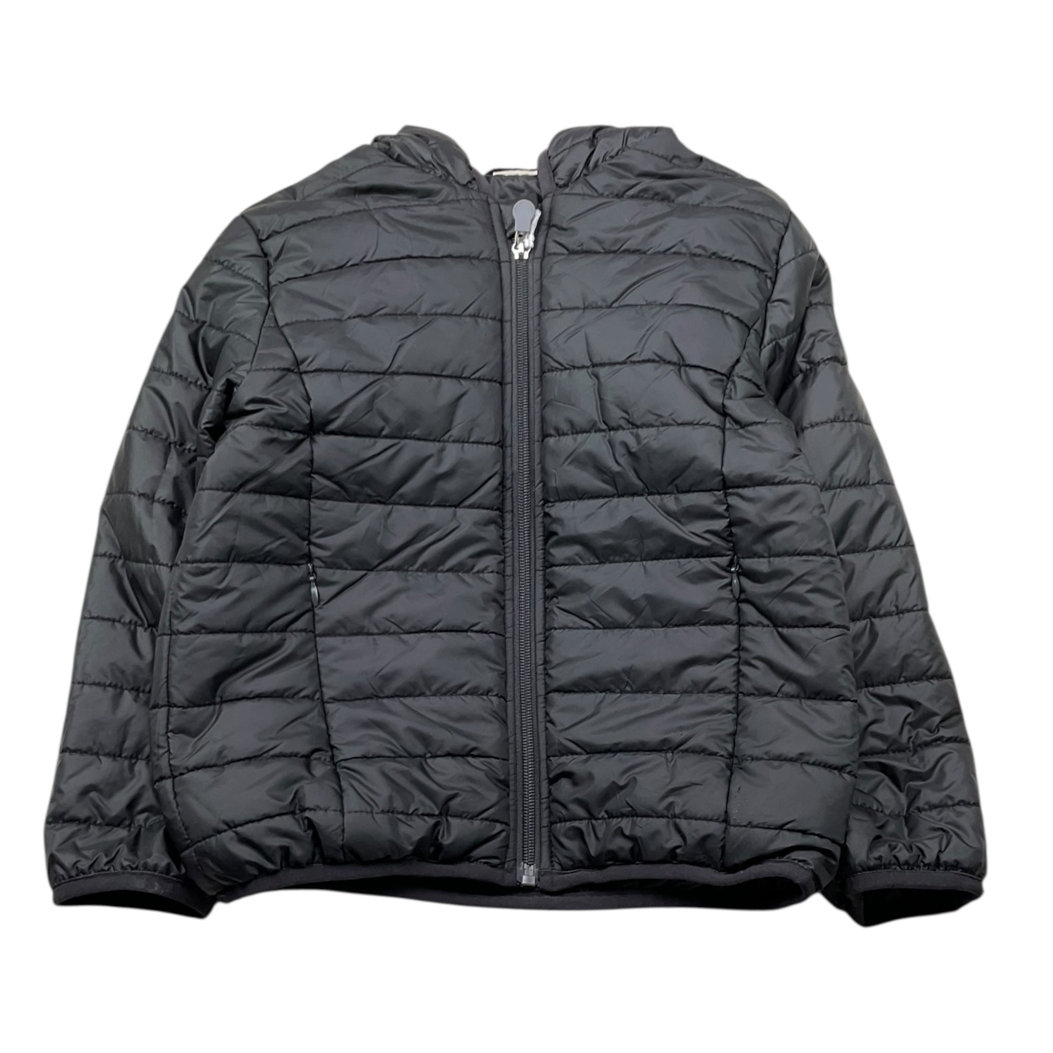 Emc Giubbino Tinta Unita con Cappuccio E Zip per Bambina AV1156 NERO EMC 
