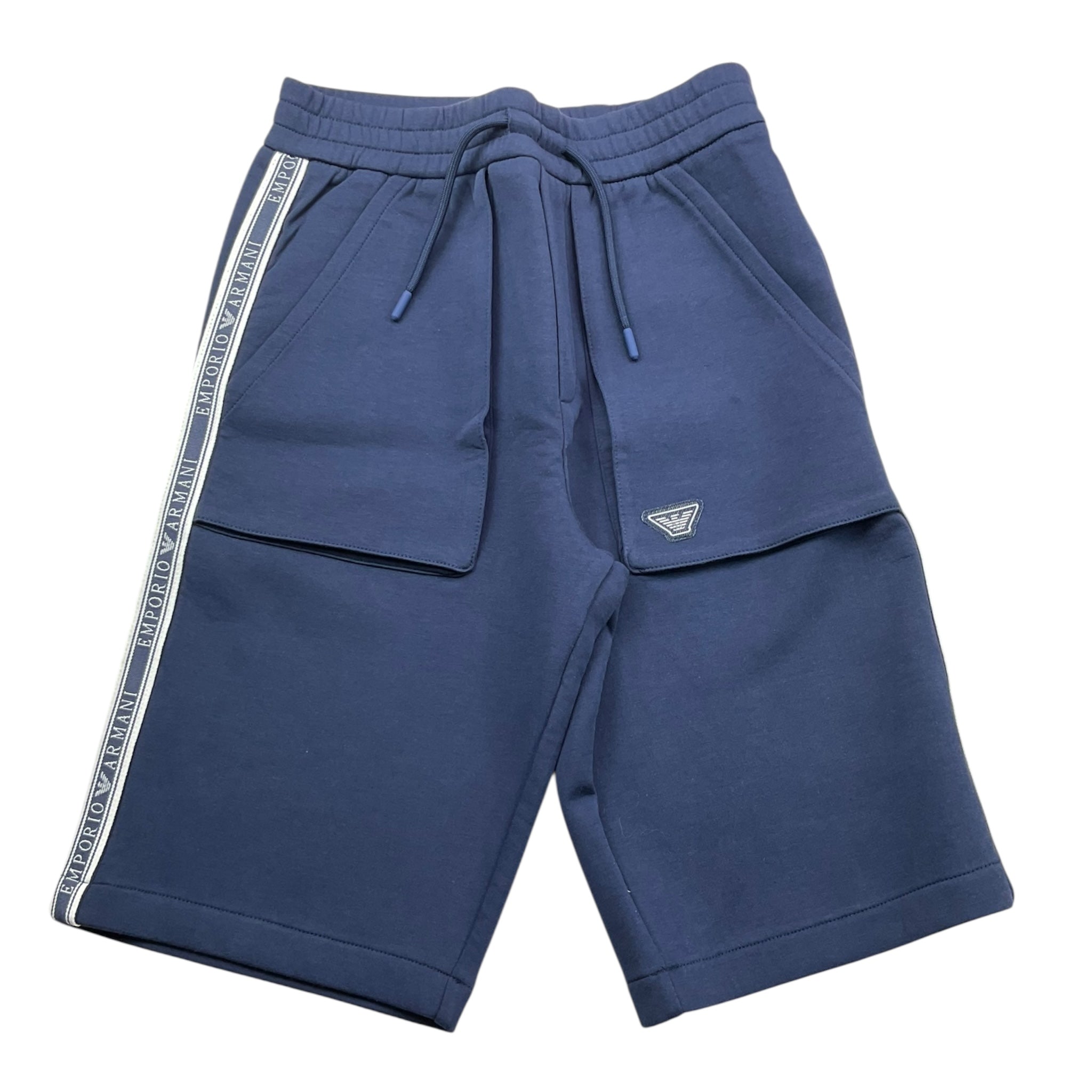 Emporio Armani Bermuda Tinta Unita con Profili In Contrasto per Bambino 3D4SJ2 BLU EMPORIO ARMANI 