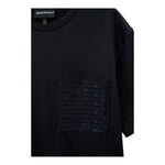 Emporio Armani T-Shirt Girocollo Tinta Unita con Logo per Bambino 6D4TC5 BLU EMPORIO ARMANI 