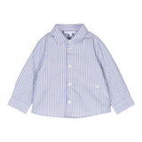 Emporio Armani Camicia Tinta Unita con Manica Lunga Fantasia A Righe per Neonato 6DHCJD AZZURRO EMPORIO ARMANI 
