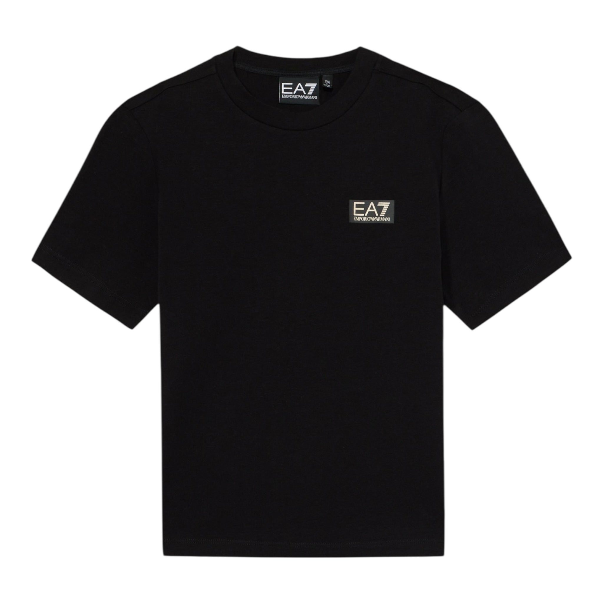 Emporio Armani T-Shirt Girocollo Tinta Unita con Logo per Bambino 7B000093 BLU EMPORIO ARMANI 