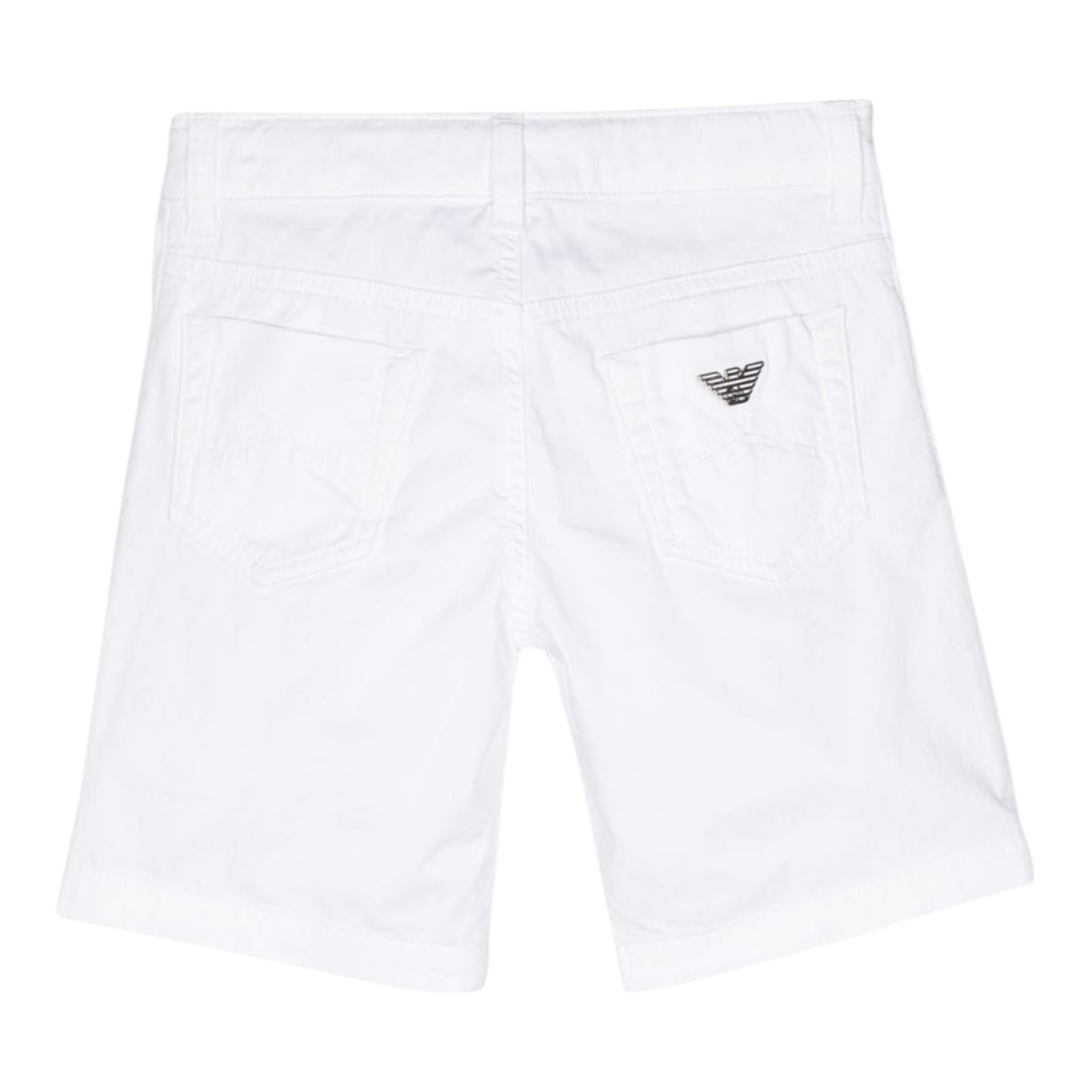Emporio Armani Bermuda Tinta Unita con 5 Tasche per Bambino 8N4S01X BIANCO EMPORIO ARMANI 