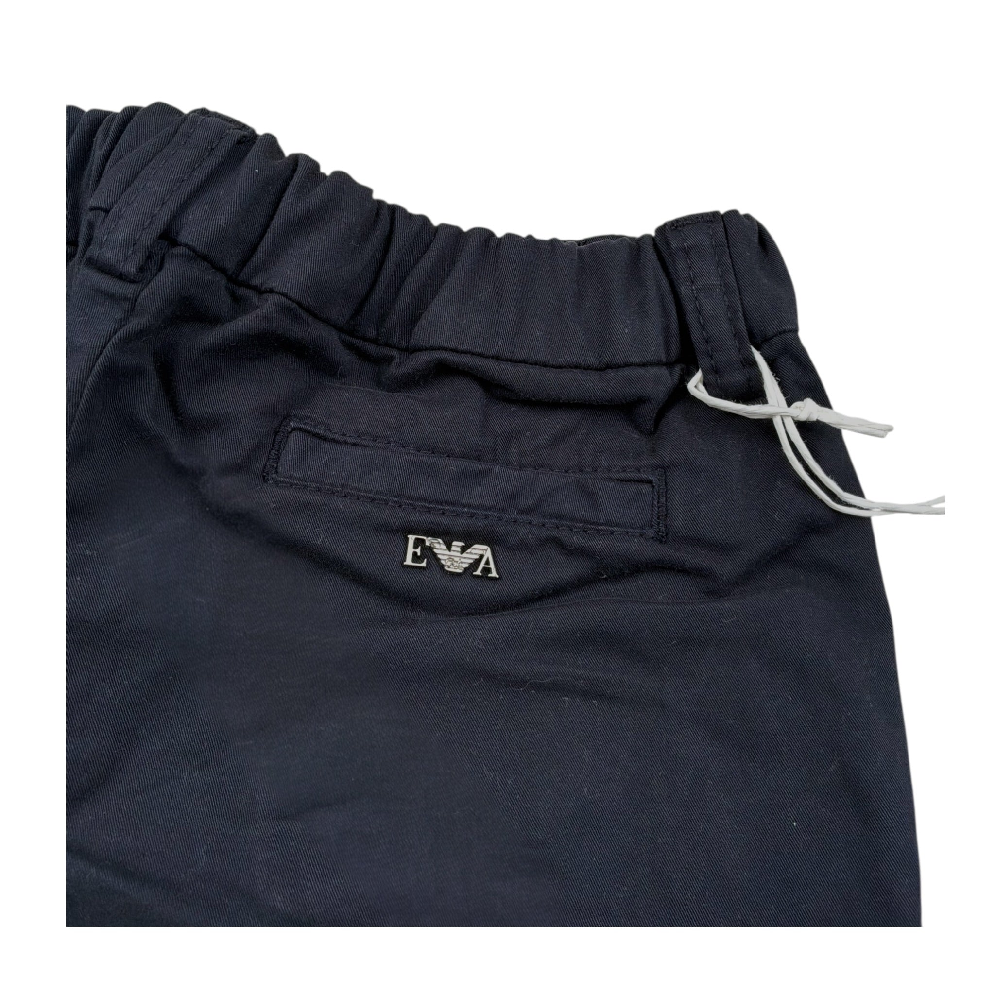 Emporio Armani Bermuda Tinta Unita con Elastico In Vita per Neonato 8NHS60 BLU EMPORIO ARMANI 