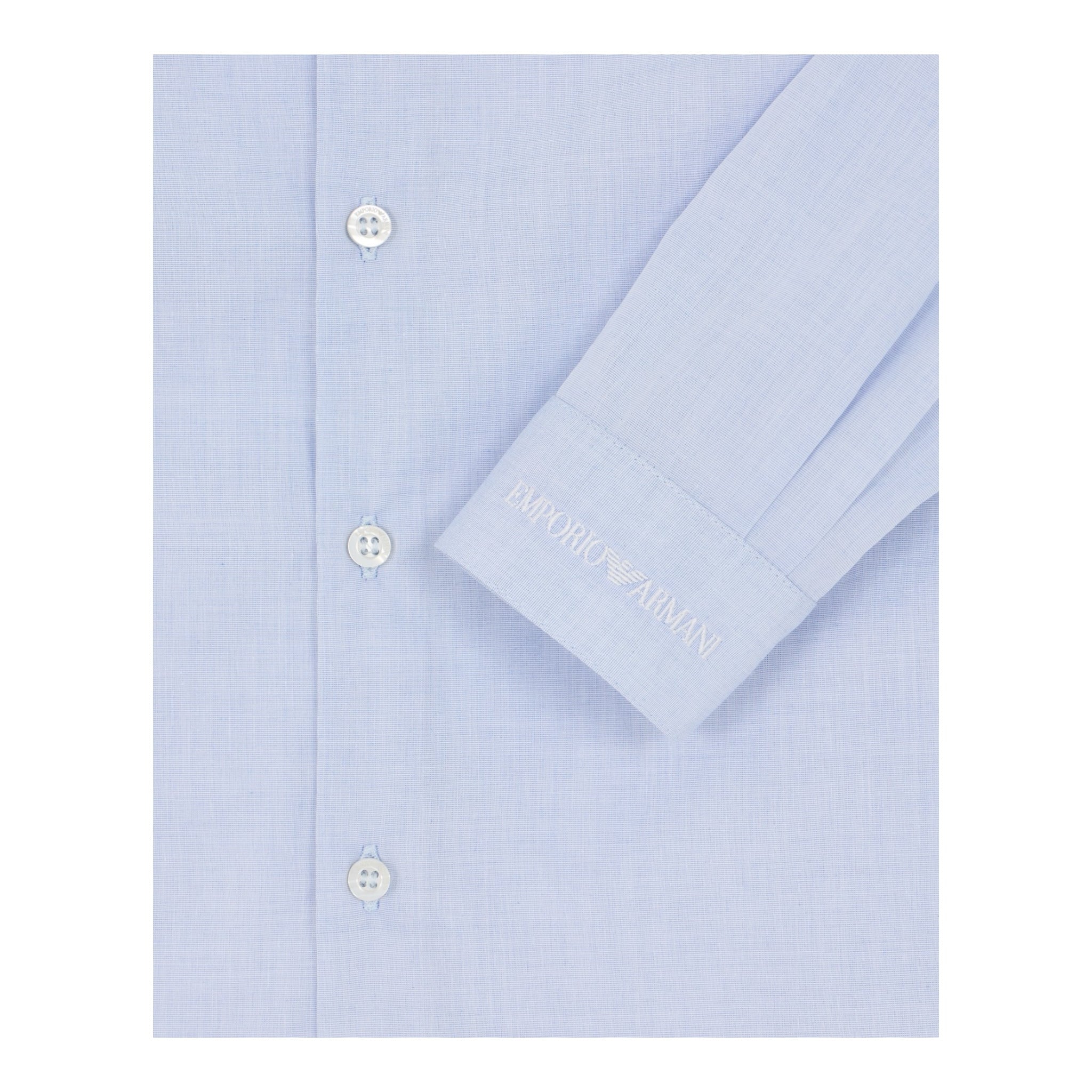 Emporio Armani Camicia Tinta Unita Manica Lunga per Bambino EB000062 AZZURRO EMPORIO ARMANI 